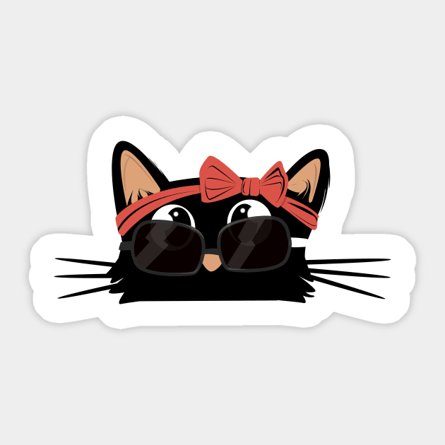 Cute and funny cat mom Sticker by Rishirt